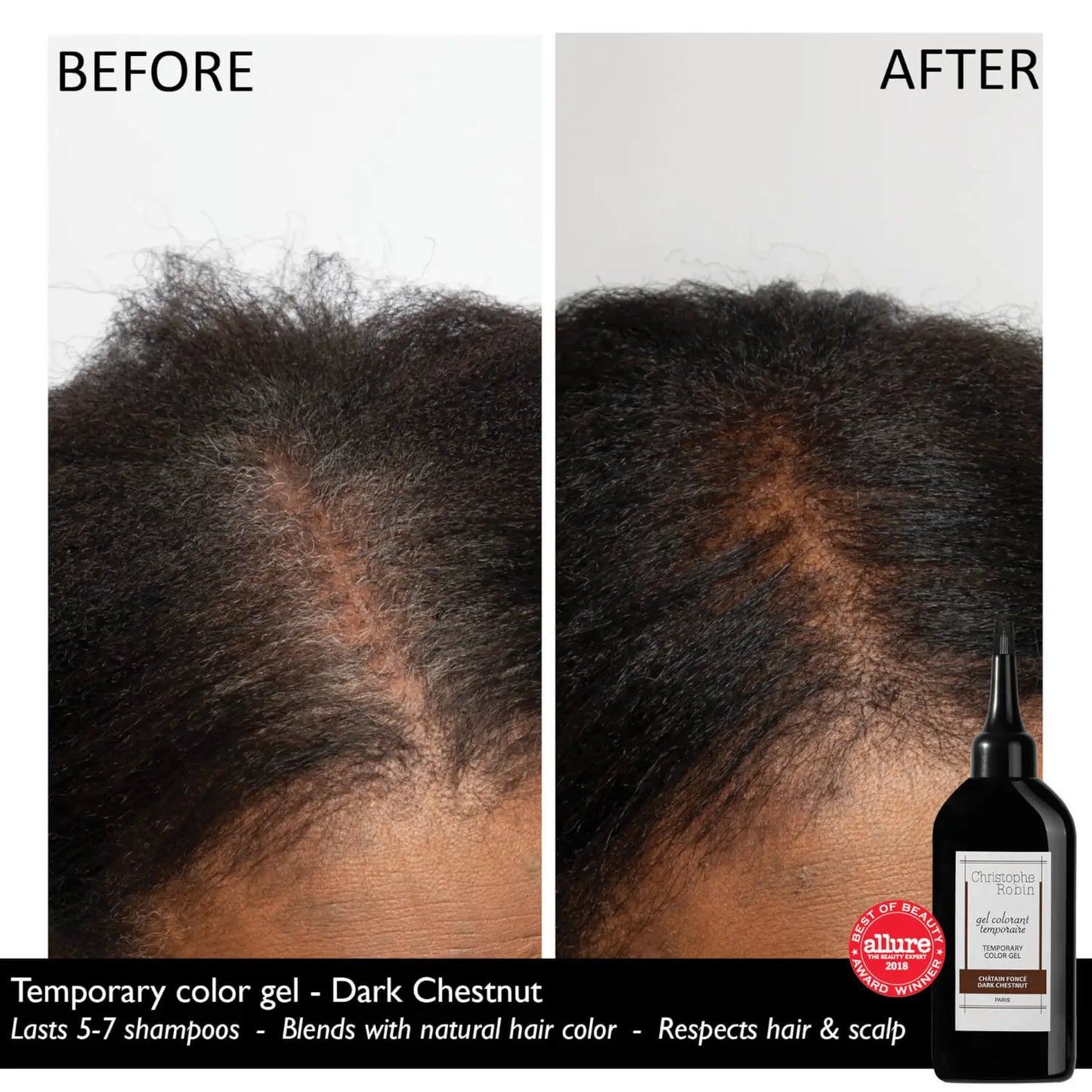 CHRISTOPHE ROBIN TEMPORARY COLOR GEL - DARK CHESTNUT
