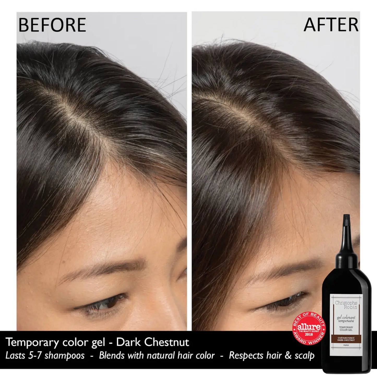 CHRISTOPHE ROBIN TEMPORARY COLOR GEL - DARK CHESTNUT