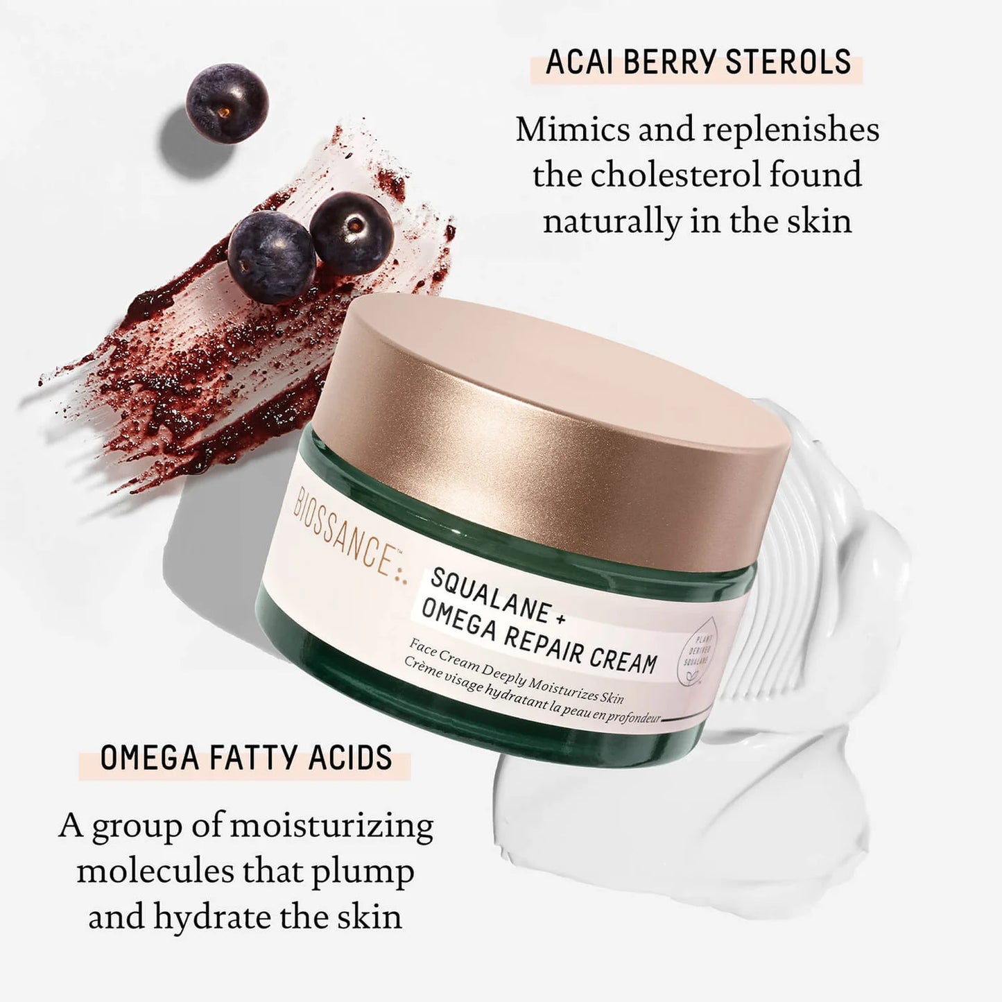 BIOSSANCE | SQUALANE + OMEGA REPAIR CREAM