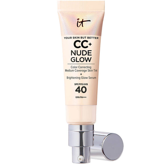 IT COSMETICS | CC+ AND NUDE GLOW LIGHTWEIGHT FOUNDATION AND GLOW SERUM WITH SPF40