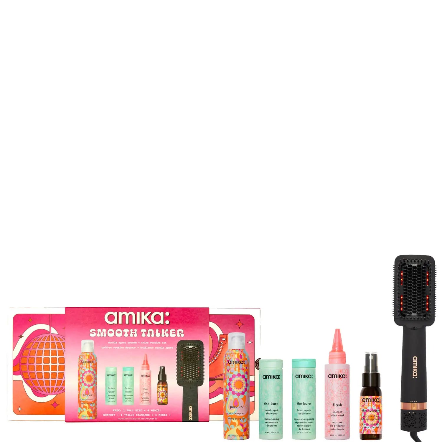 AMIKA SMOOTH TALKER DOUBLE AGENT SMOOTH AND SHINE ROUTINE SET hairpharma