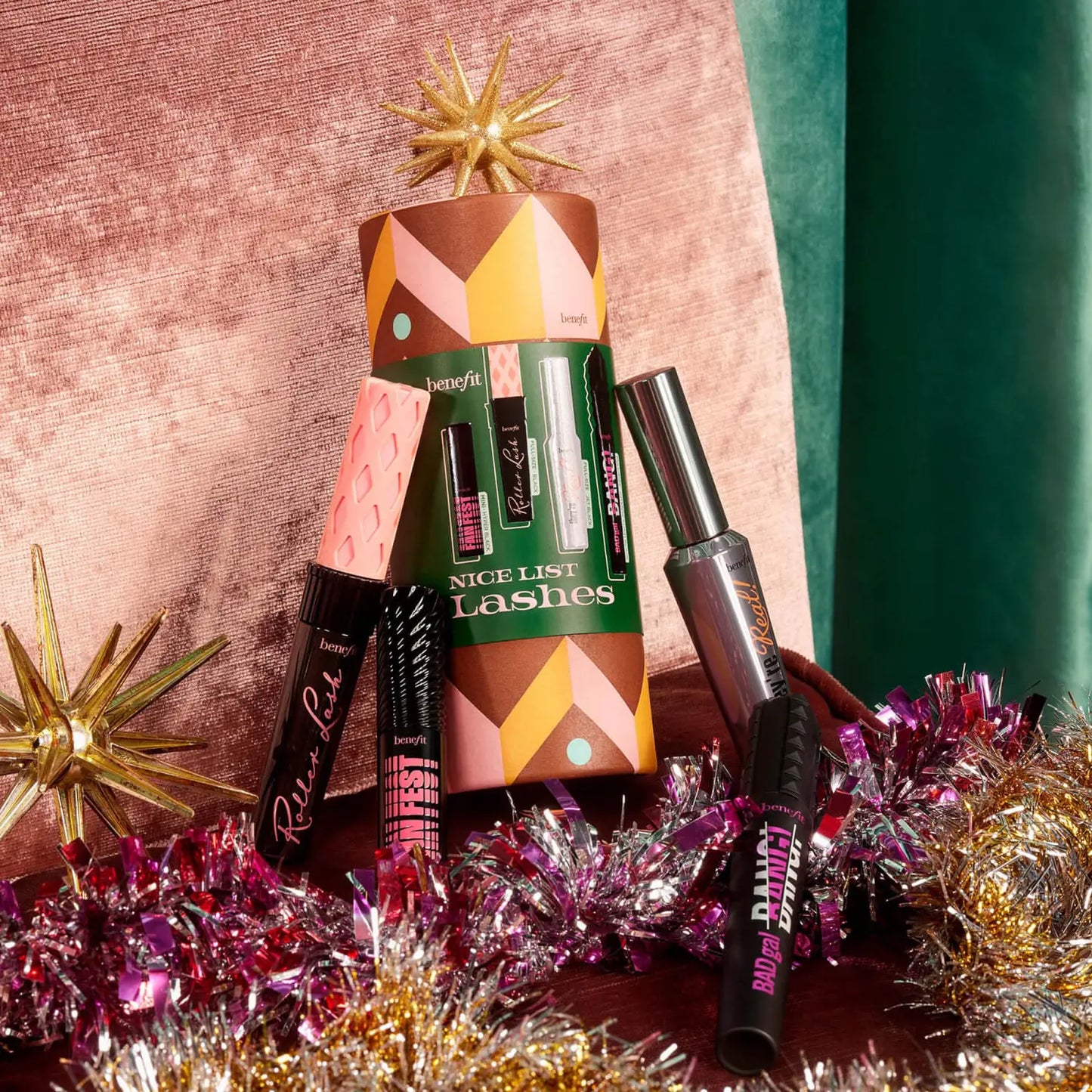 BENEFIT | NICE LIST LASHES BADGAL BANG, ROLLER LASH, THEY'RE REAL AND FAN FEST MASCARA GIFT SET