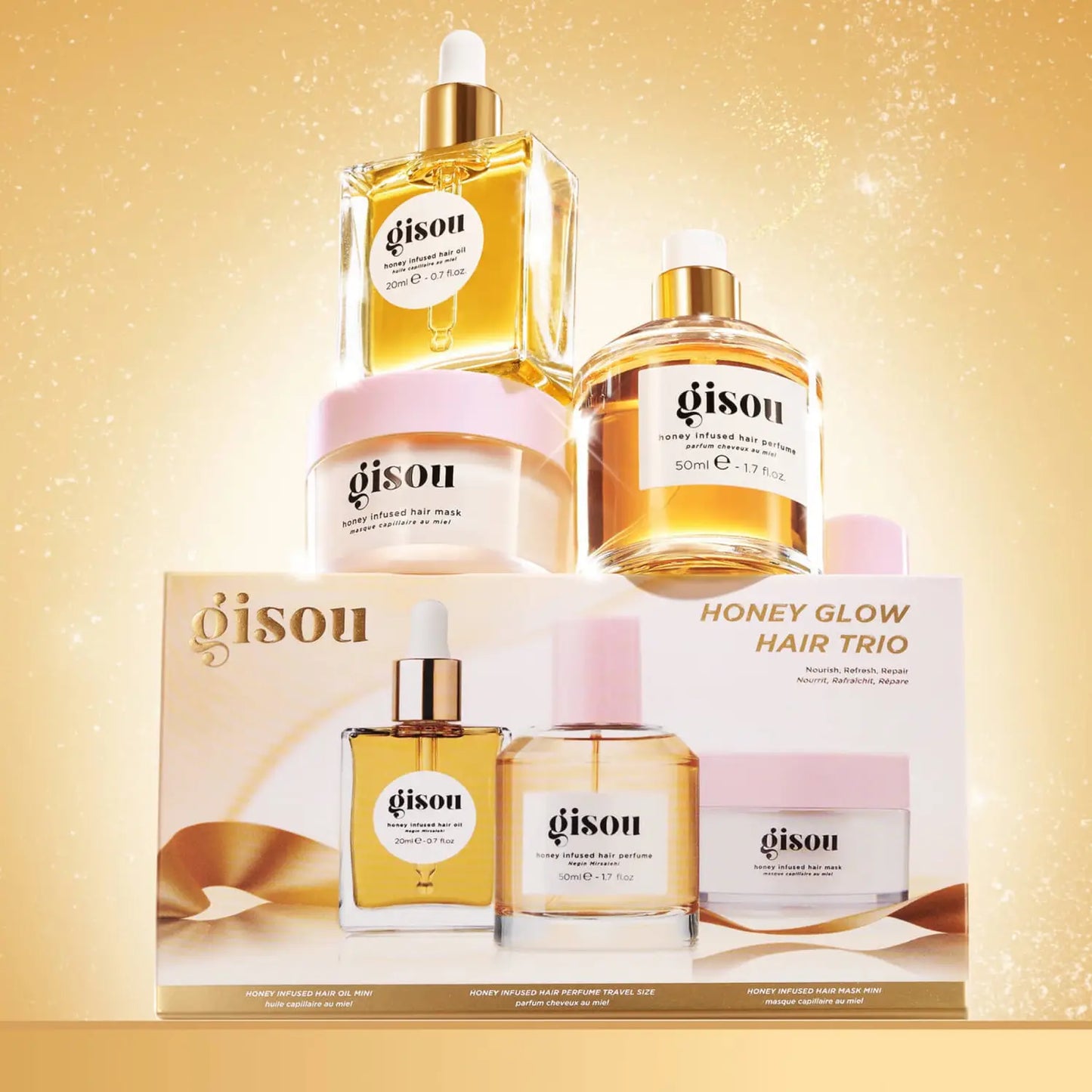 GISOU | HONEY GLOW HAIR TRIO