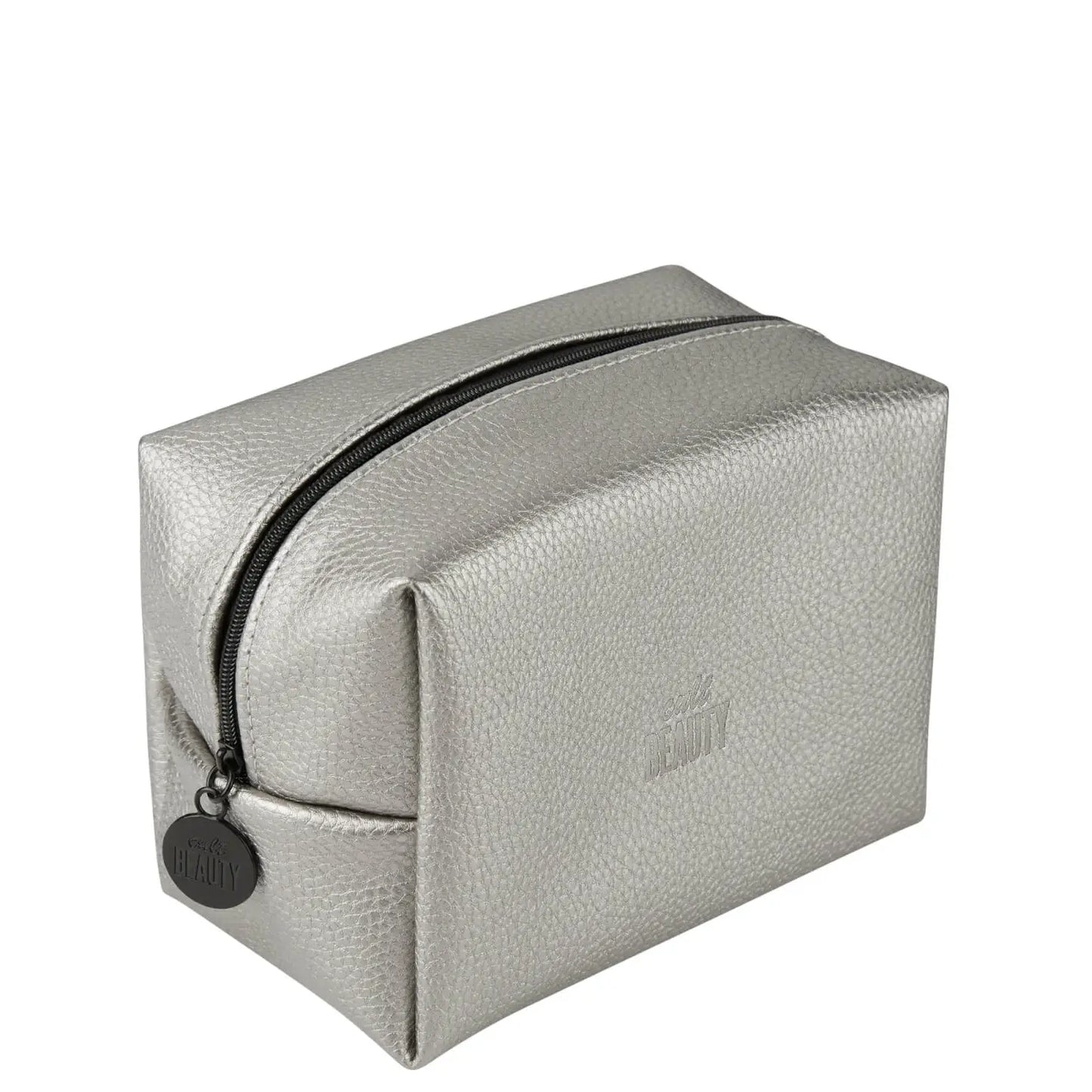 CULT BEAUTY | SILVER METALLIC MAKE UP BAG