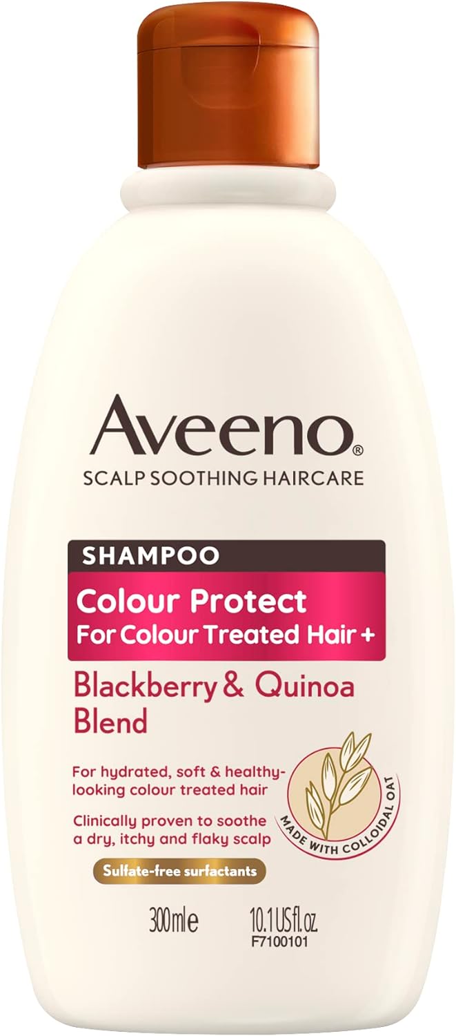 AVEENO | COLOUR PROTECT BLACKBERRY AND QUINOA SCALP SOOTHING SHAMPOO FOR COLOUR TREATED HAIR