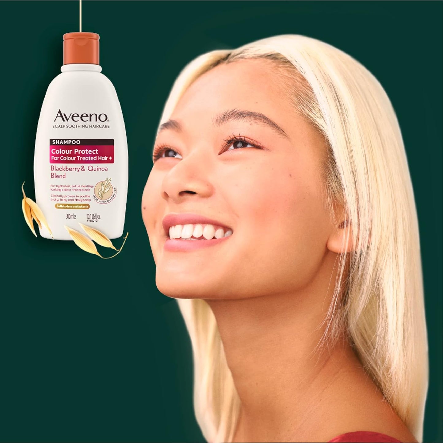 AVEENO | COLOUR PROTECT BLACKBERRY AND QUINOA SCALP SOOTHING SHAMPOO FOR COLOUR TREATED HAIR