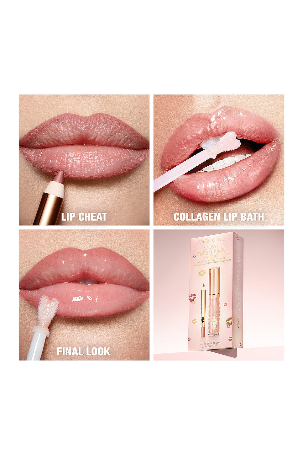 CHARLOTTE TILBURY | GLOSSY FRESH PINK LIP DUO