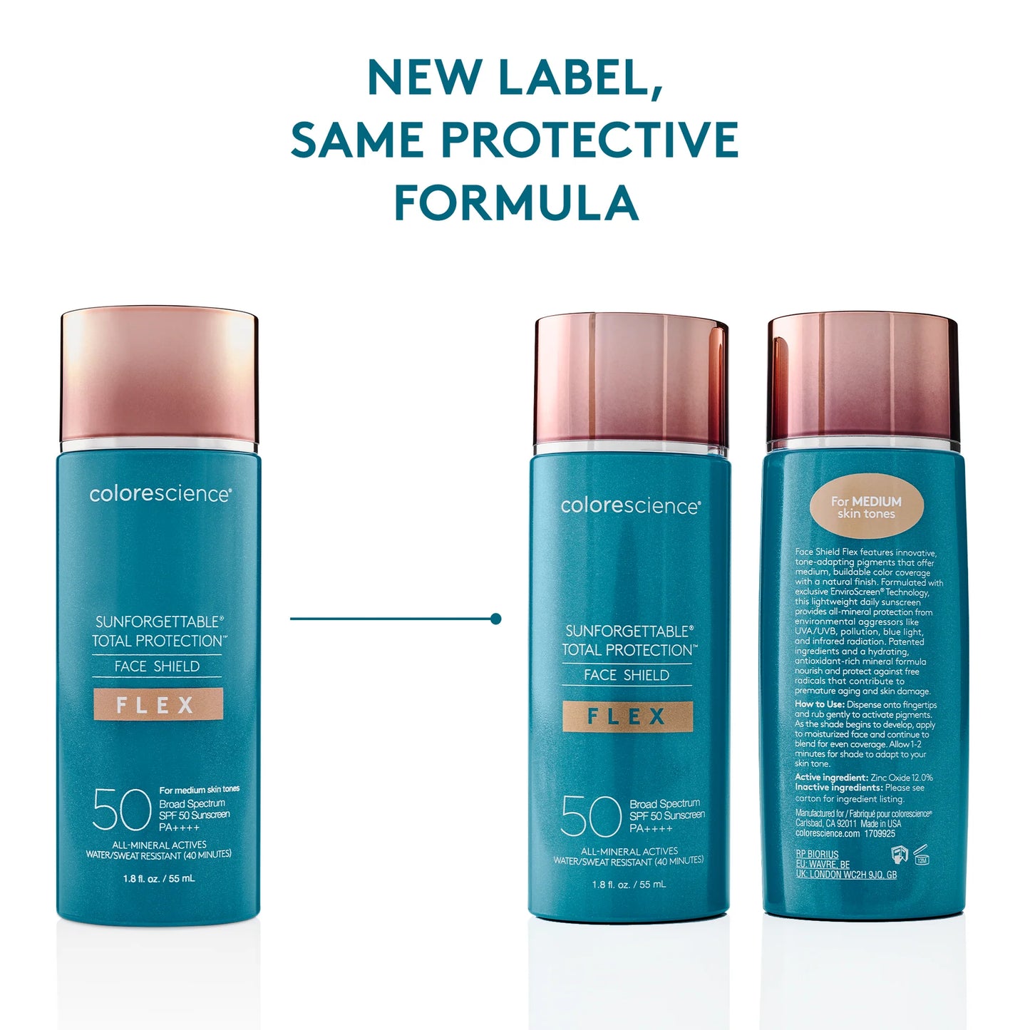 COLORES SCIENCE | SUNFORGETTABLE TOTAL PROTECTION FACE SHIELD FLEX SPF 50