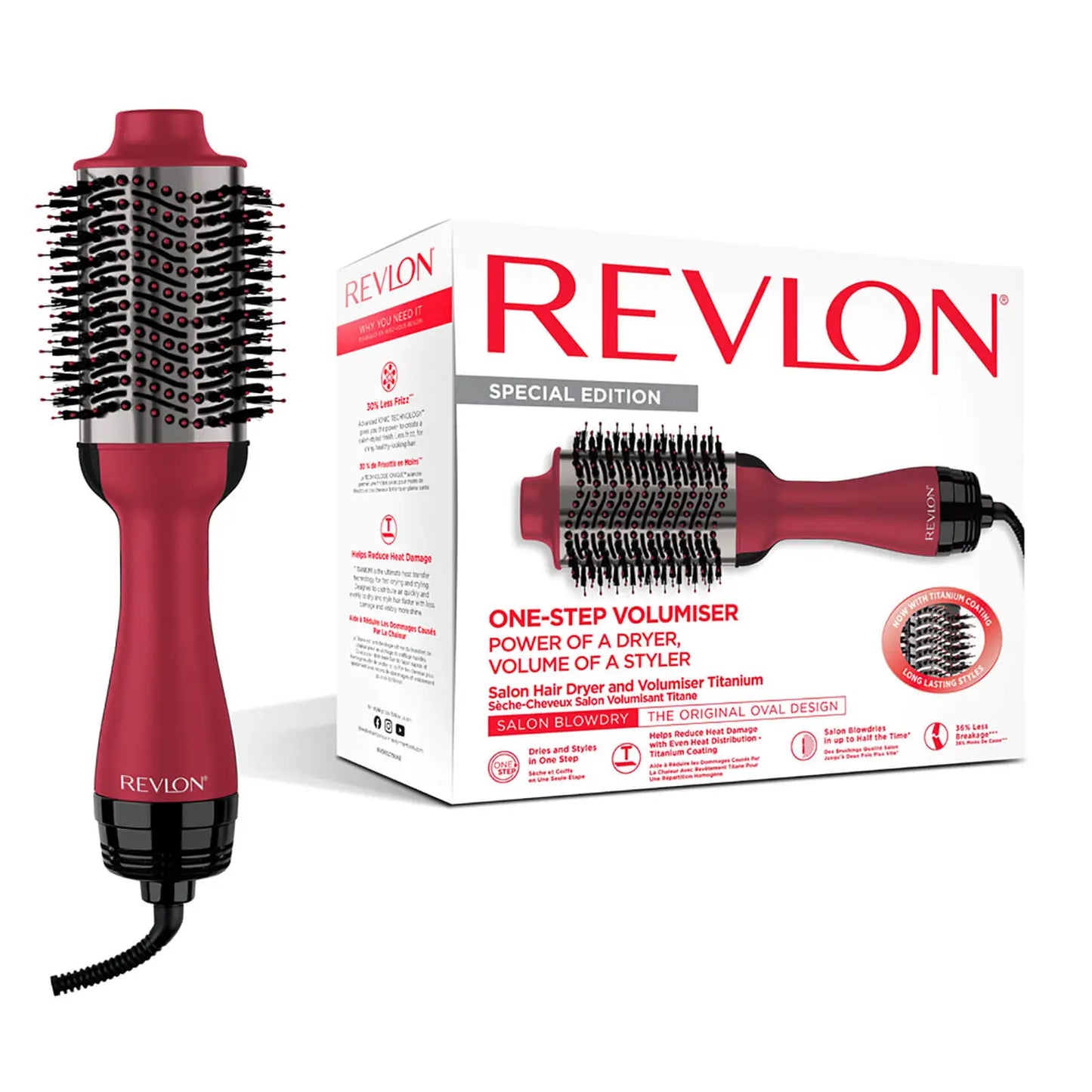 REVLON | ONE-STEP HAIR DRYER AND VOLUMISER TITANIUM EDITION