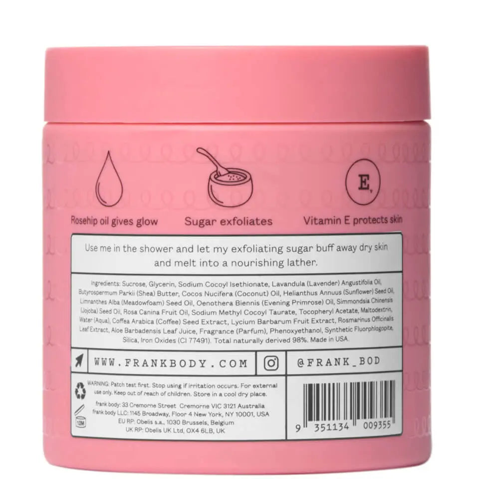 FRANK BODY | Rosehip Body Scrub and Cleanser
