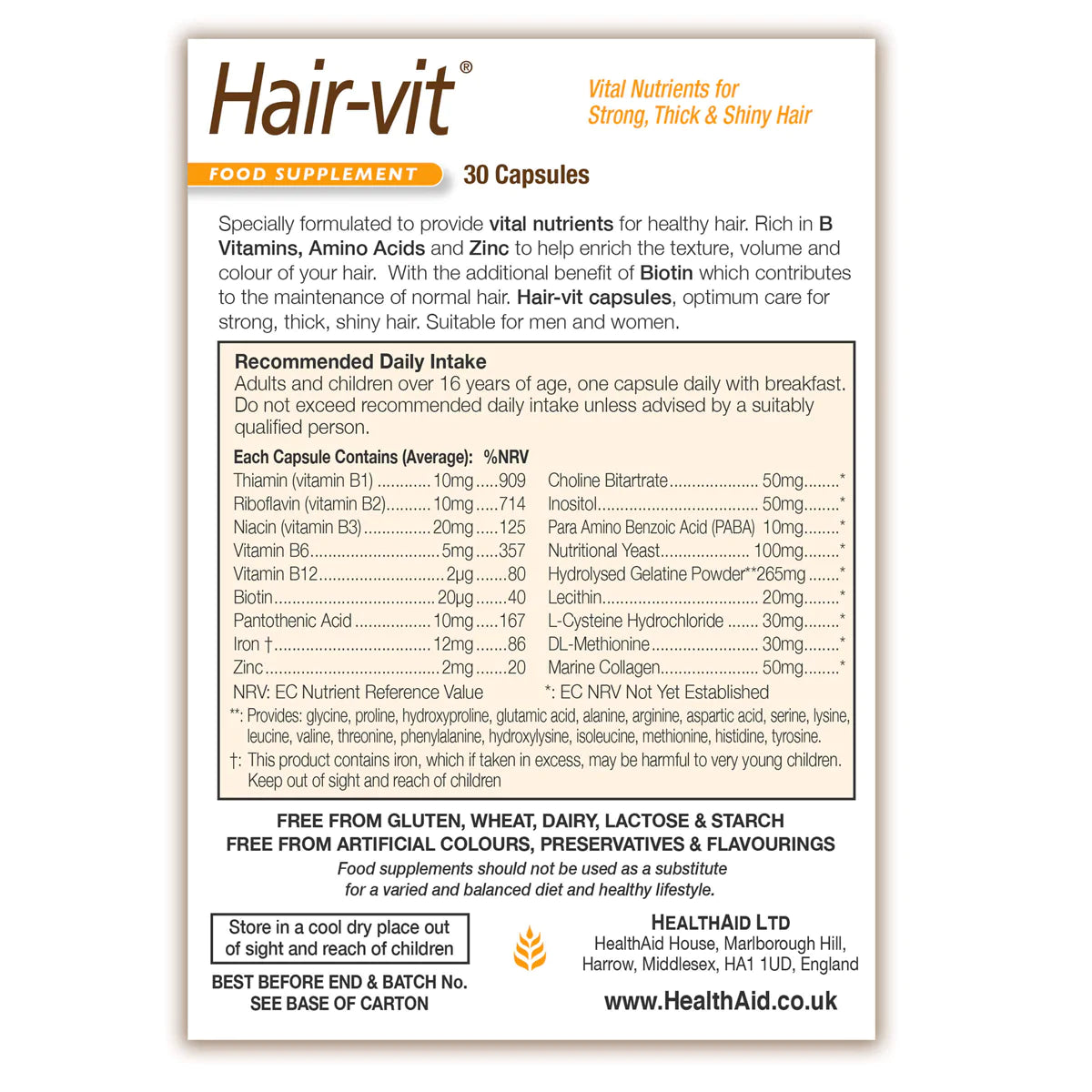 HEALTHAID | Hair-vit