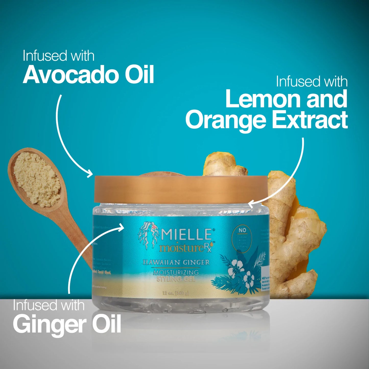 MIELLE | MOISTURE RX HAWAIIAN GINGER MOISTURIZING STYLING GEL