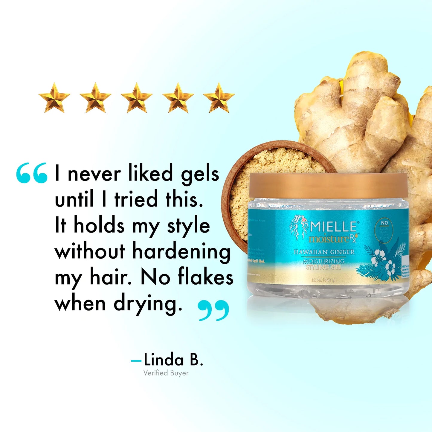MIELLE | MOISTURE RX HAWAIIAN GINGER MOISTURIZING STYLING GEL
