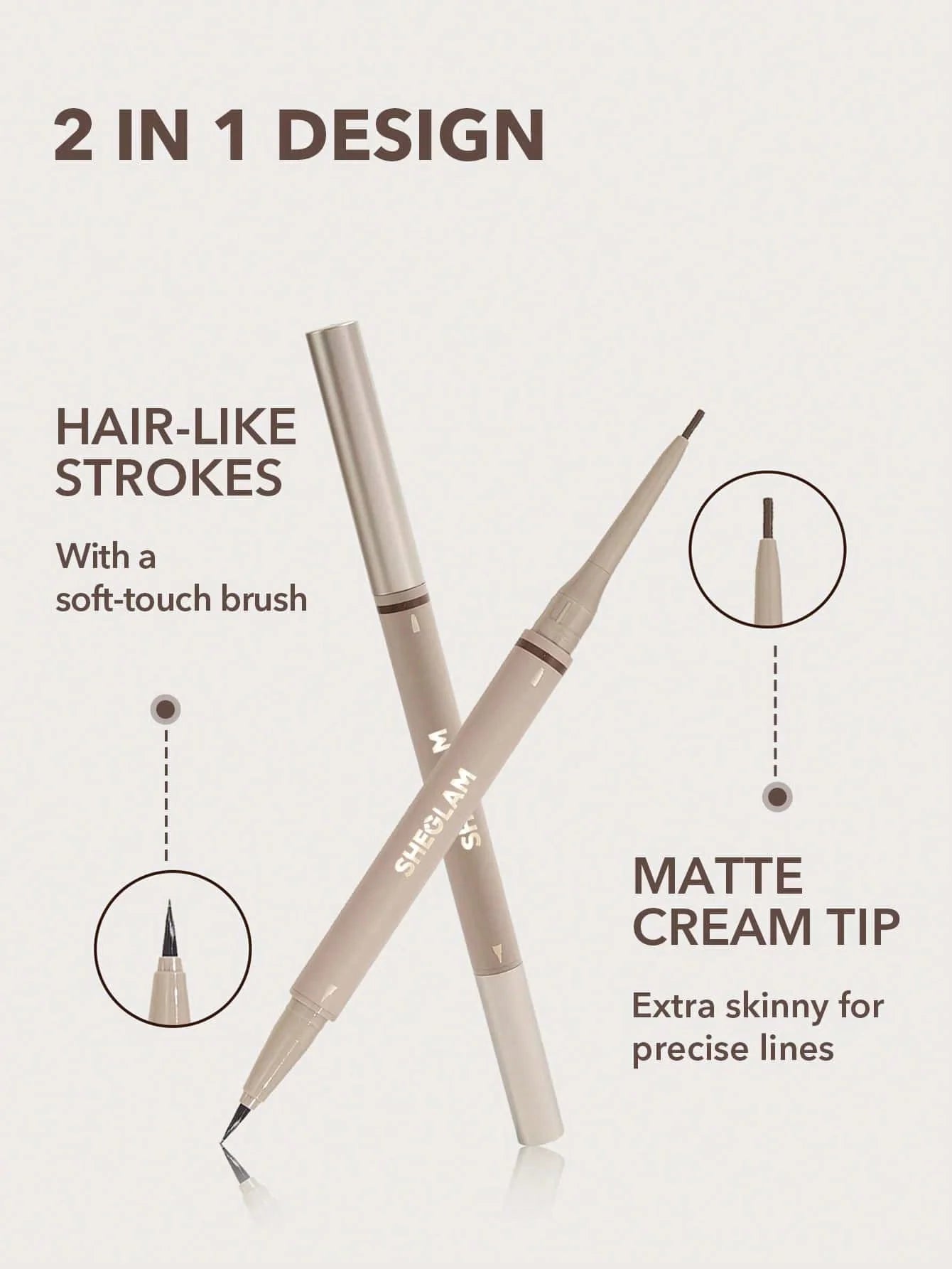 SHEGLAM | BROWS ON DEMAND 2-IN-1 BROW PENCIL