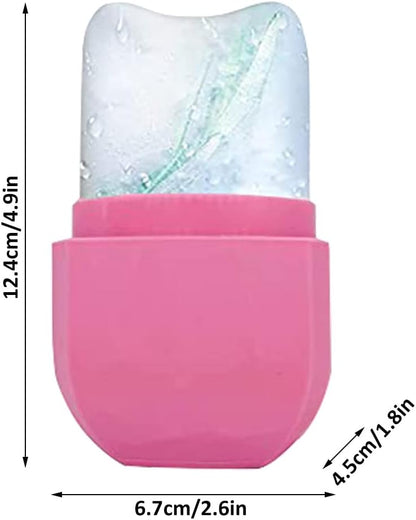ICE ROLLER FOR FACE EYES,REUSABLE SILICONE FACIAL TREATMENT GUA SHA FACIAL MASSAGER BEAUTY ICE MOLD REMOVE FINE LINES,SHRINK PORES,REDUCE ACNE AND LUBRICATE TIGHTEN SKIN