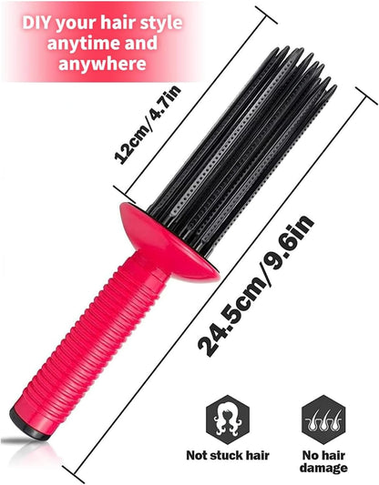 HAIRPHARMA | HAIR CURLING ROLL COMB DEFINING BRUSH