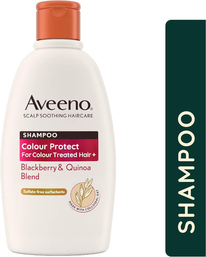 AVEENO | COLOUR PROTECT BLACKBERRY AND QUINOA SCALP SOOTHING SHAMPOO FOR COLOUR TREATED HAIR