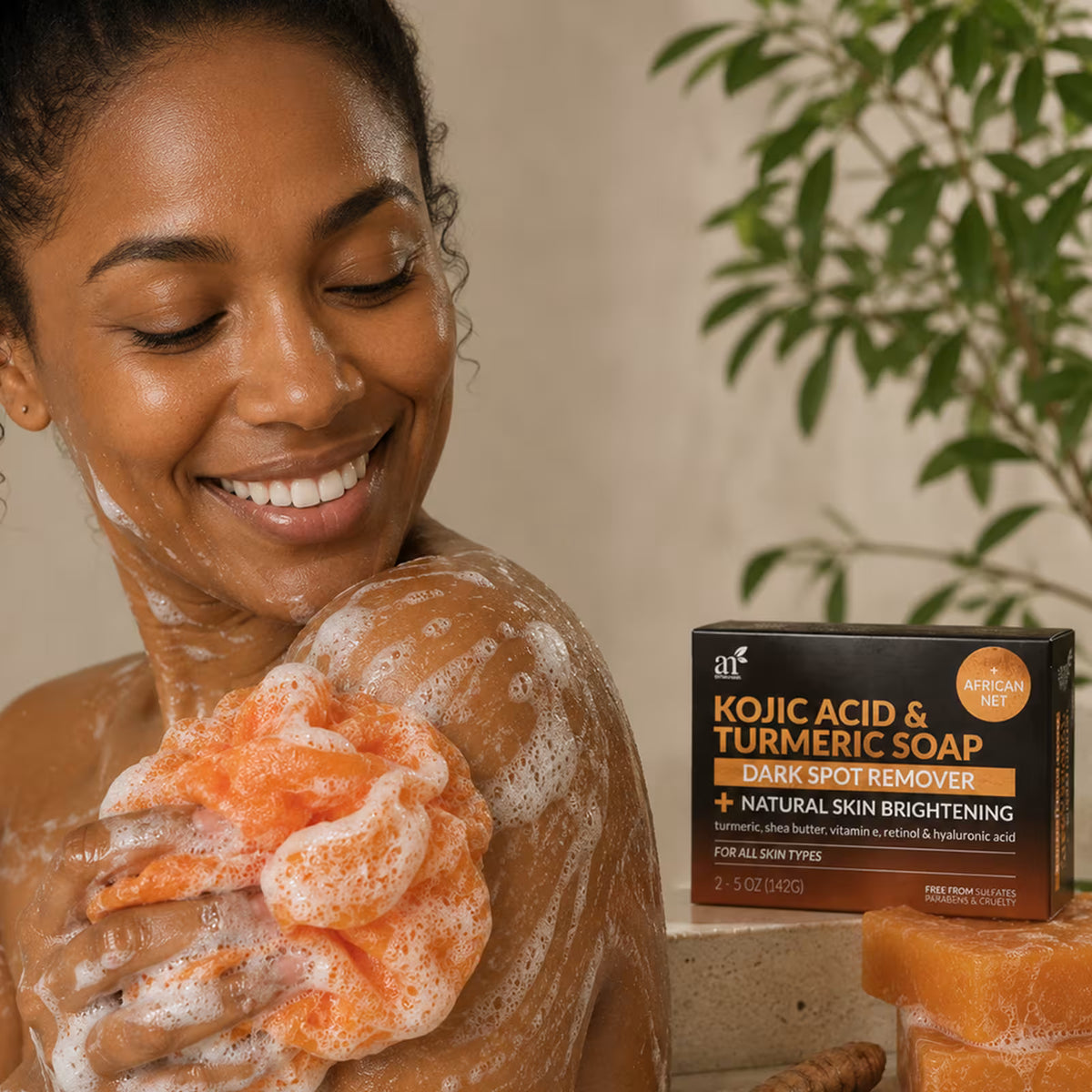 ARTNATURALS | KOJIC ACID & TURMERIC BAR SOAP DARK SPOT REMOVER