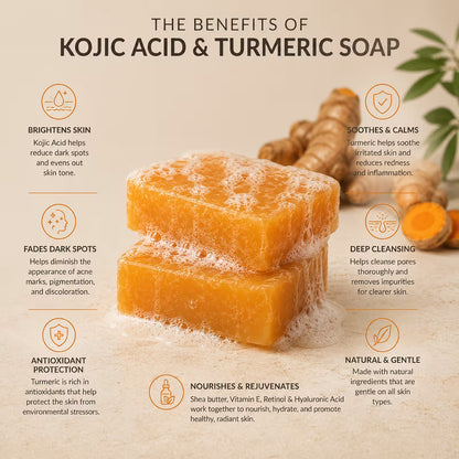 ARTNATURALS | KOJIC ACID & TURMERIC BAR SOAP DARK SPOT REMOVER
