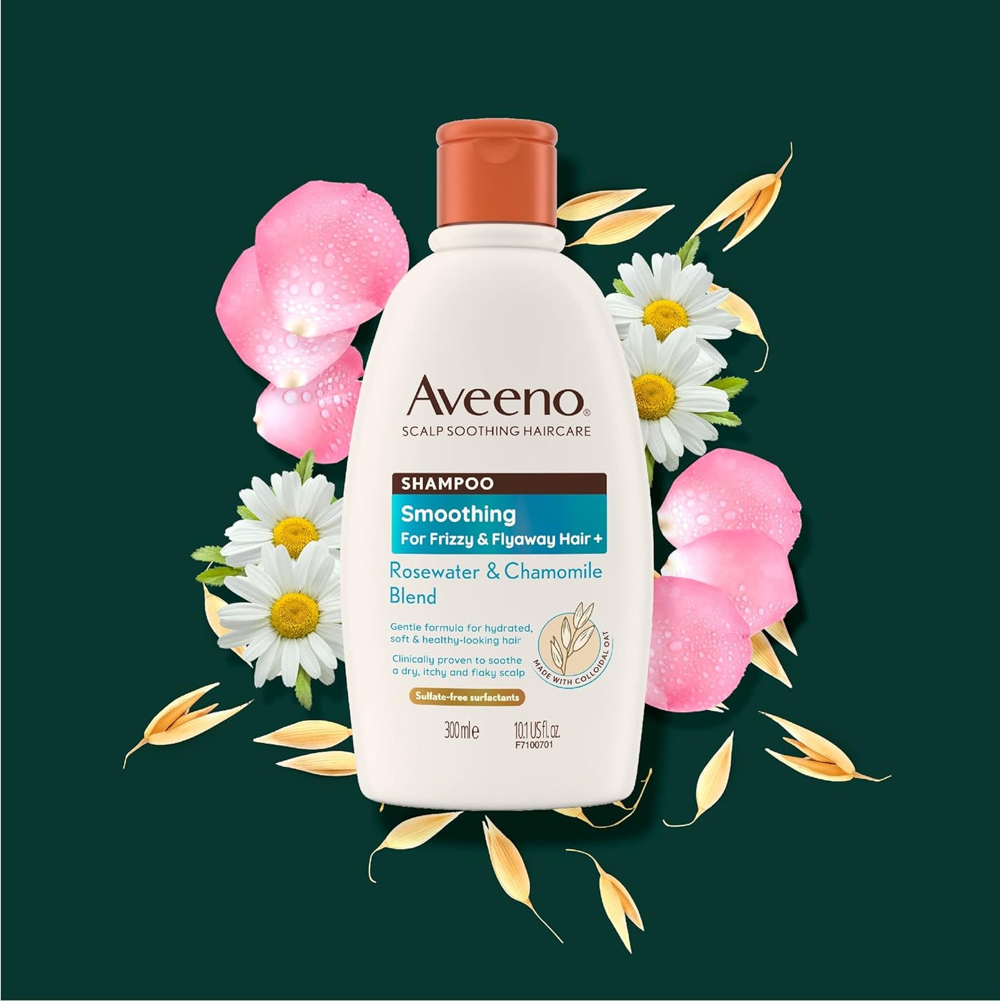 AVEENO | SMOOTHING ROSEWATER AND CHAMOMILE SCALP SOOTHING SHAMPOO FOR FRIZZY HAIR