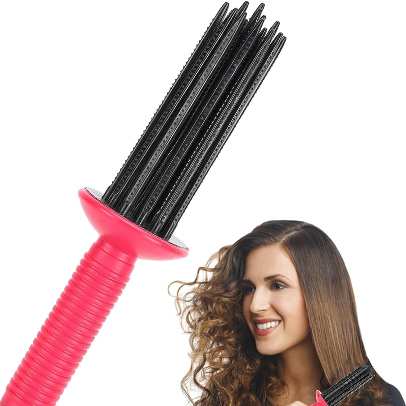 HAIRPHARMA | HAIR CURLING ROLL COMB DEFINING BRUSH