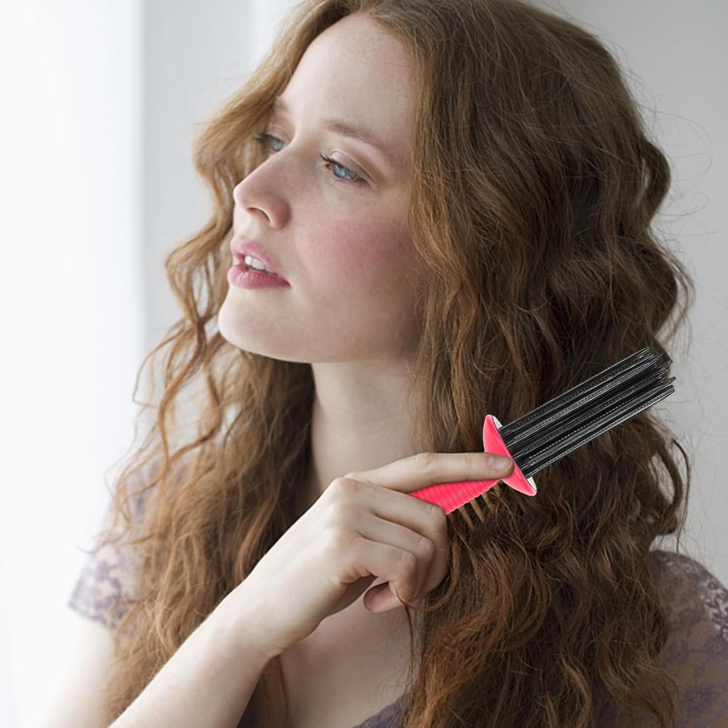 HAIRPHARMA | HAIR CURLING ROLL COMB DEFINING BRUSH