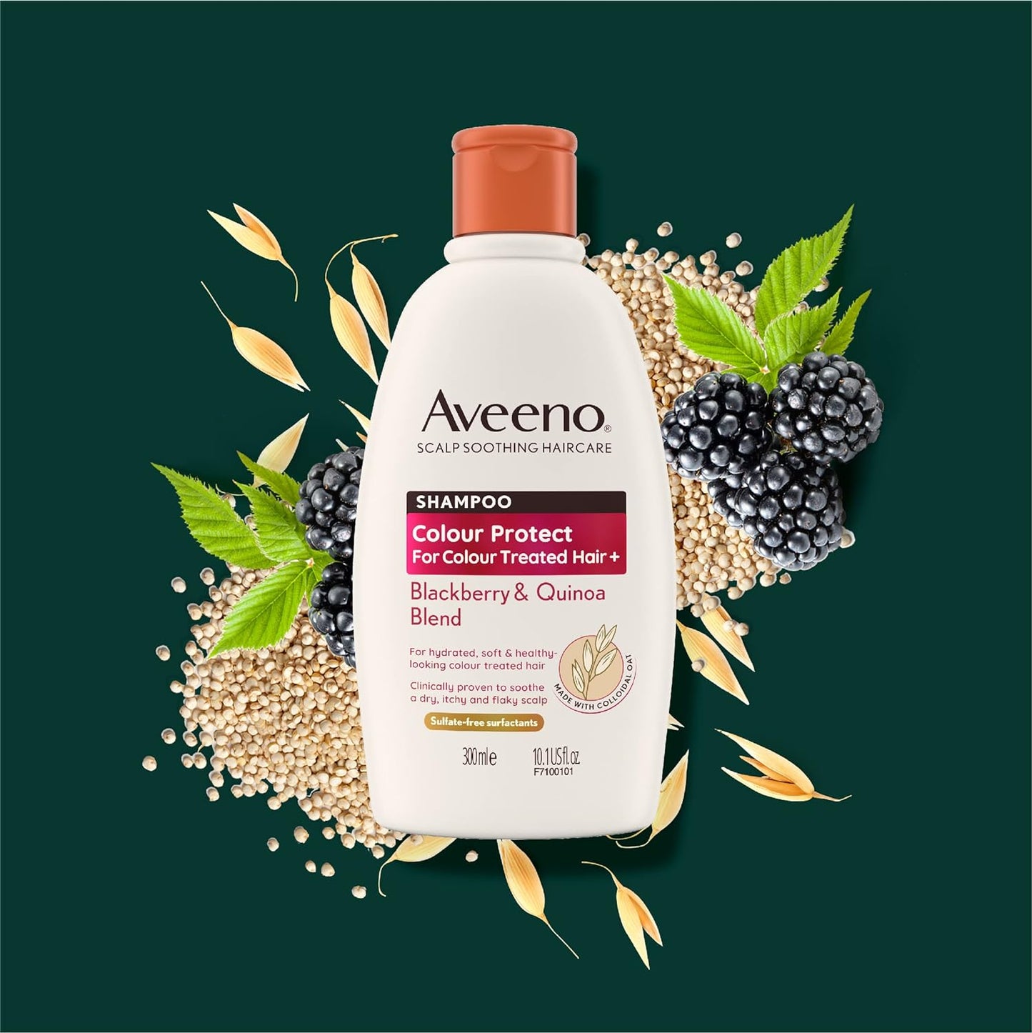 AVEENO | COLOUR PROTECT BLACKBERRY AND QUINOA SCALP SOOTHING SHAMPOO FOR COLOUR TREATED HAIR