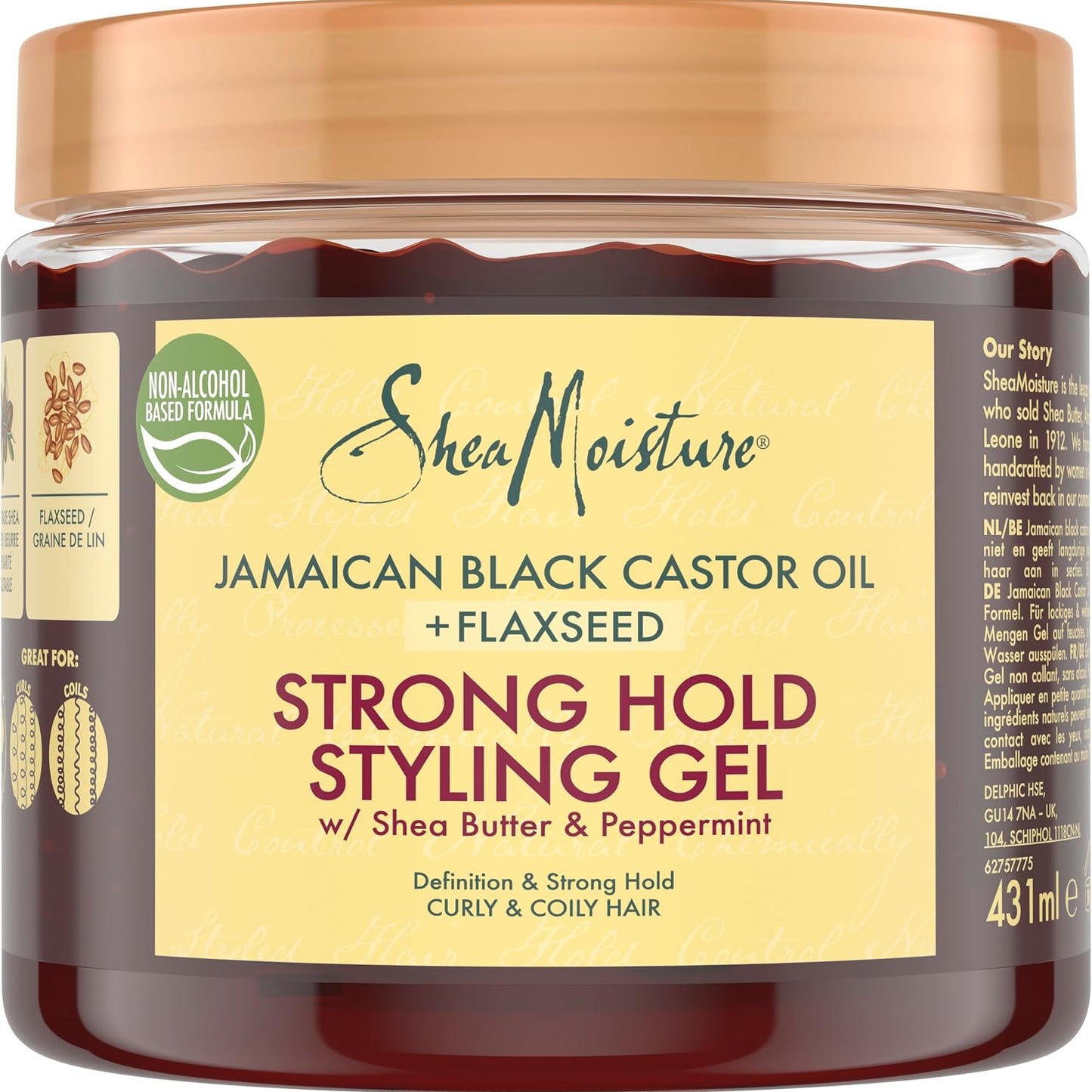 SHEA MOISTURE | JAMAICAN BLACK CASTOR OIL STRONG HOLD STYLING GEL