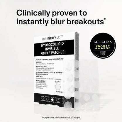 THE INKEY LIST | HYDROCOLLOID INVISIBLE PIMPLE PATCHES (22 PATCHES)