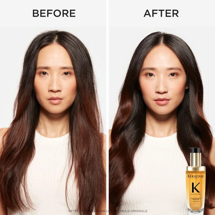 KERASTASE | ELIXIR ULTIME HAIR OIL L'HUILE ORIGINALE REFILLABLE, FOR ALL HAIR TYPES WITH ARGAN OIL & HEAT PROTECTION