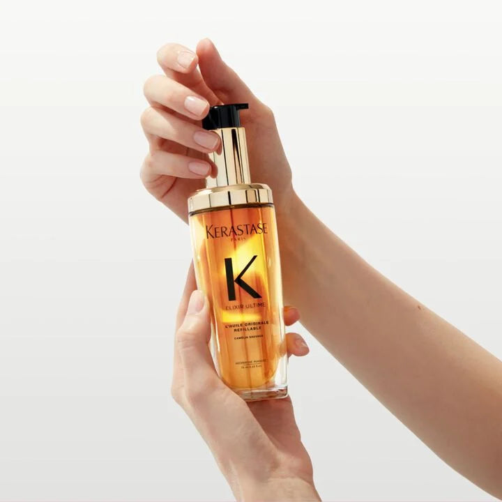 KERASTASE | ELIXIR ULTIME HAIR OIL L'HUILE ORIGINALE REFILLABLE, FOR ALL HAIR TYPES WITH ARGAN OIL & HEAT PROTECTION