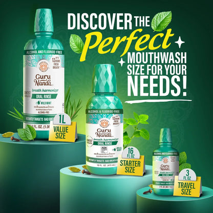 GURUNANDA | BREATH HARMONIZER ORAL RINSE WILD MINT