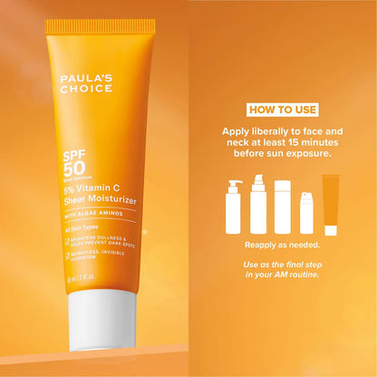 PAULA'S CHOICE | 5% VITAMIN C SHEER MOISTURIZER SPF 50