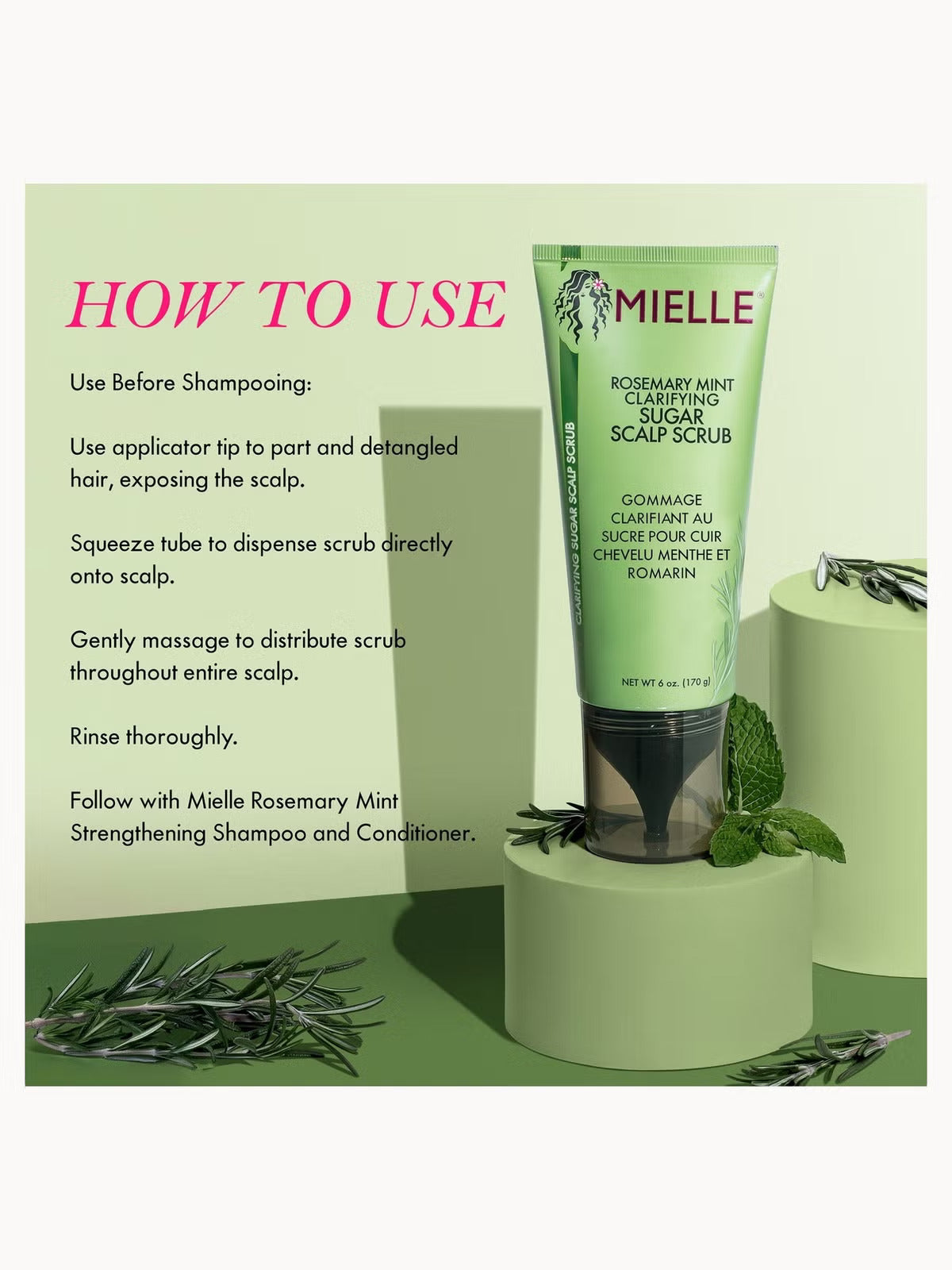 MIELLE | ROSEMARY MINT CLARIFYING SUGAR SCALP SCRUB