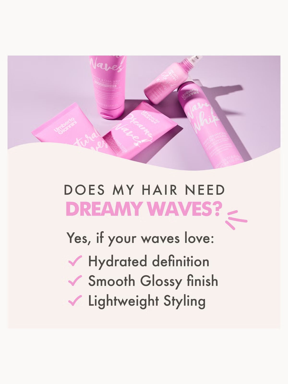 UMBERTO GIANNINI | DREAM WAVES PEPTIDE & CHIA SEED WAVE ENHANCING SHAMPOO