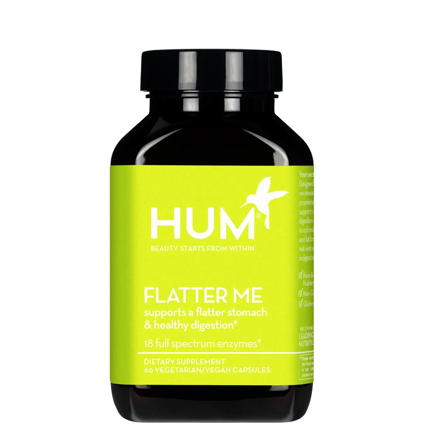 HUM NUTRITION | Flatter Me Healthy Digestion Supplement (60 VEGAN CAPSULES, 30 DAYS)