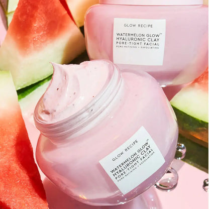 GLOW RECIPE | Watermelon Glow Hyaluronic Clay Pore-Tight Facial