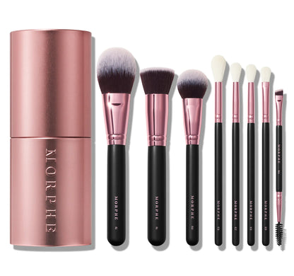 MORPHE | FLASH OF ROSE 8-PIECE ROSE GOLD BRUSH SET